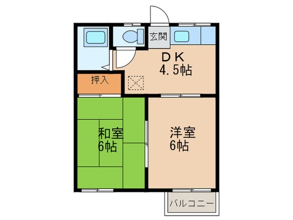 アーネスハイツ長尾の物件間取画像